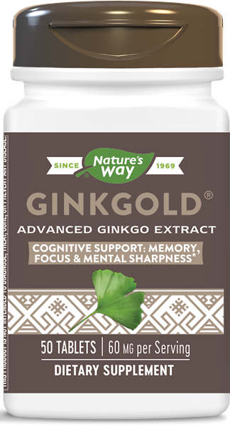 NATURE'S WAY: Ginkgold 60mg 50 tabs
