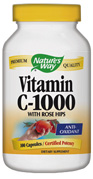NATURE'S WAY: Vitamin C 1000 with Rose Hips 100 CAPSULE
