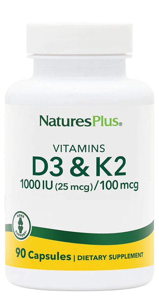 Natures Plus: Vitamin D3 1000 IU With K2 100 mcg 90 ct