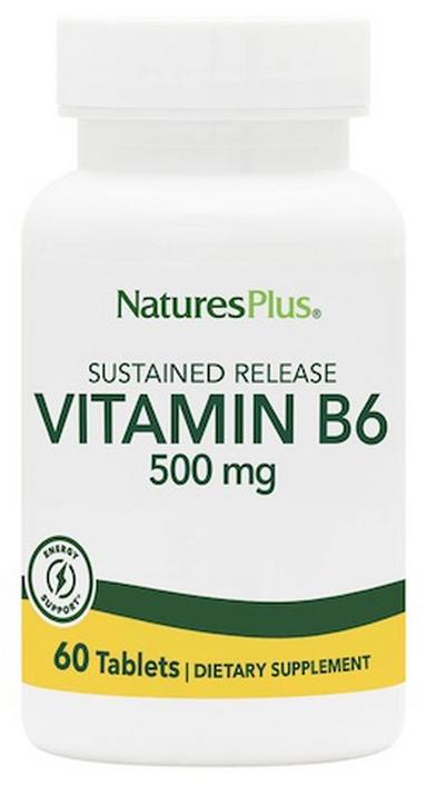 Natures Plus: VITAMIN B-6 500 MG S R 60 60 ct