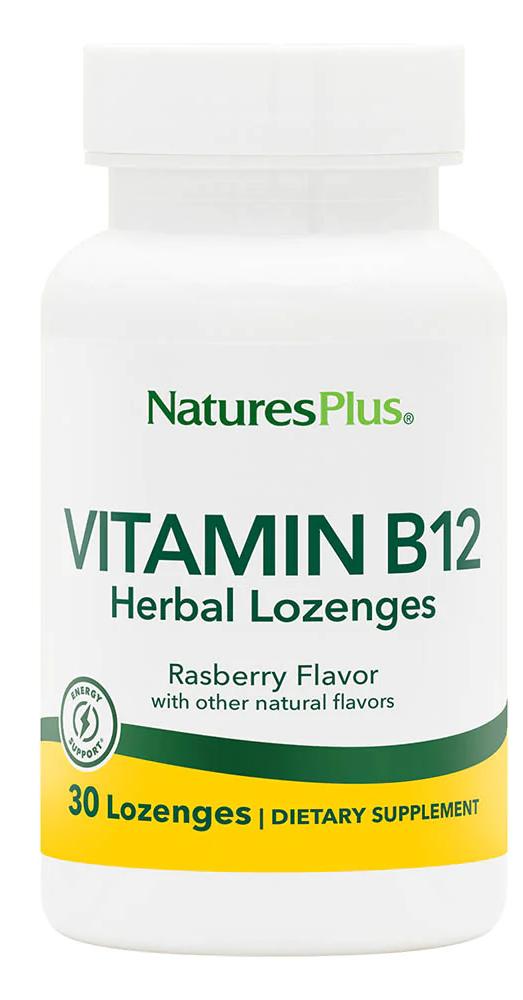 Natures Plus: VITAMIN B-12 HERBAL LOZENGES 30 30 ct