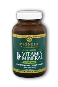 1+ Vitamin Mineral Multiple 60 tabs Vegetarian from PIONEER