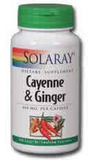 Cayenne & Ginger 100ct 465mg from Solaray
