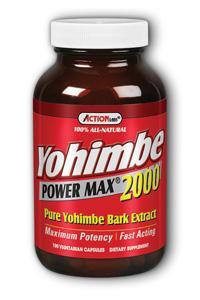Yohimbe Power Max 2000 (Pure Yohimbe Bark Extract) 100ct from Action Labs