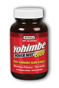 Yohimbe Power Max 2000 (Pure Yohimbe Bark Extract) 50ct from Action Labs