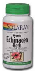 Organic Echinacea purpurea Herb 100ct 380mg from Solaray