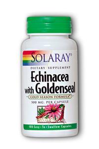 Echinacea Root with Goldenseal Root 100ct 500mg from Solaray