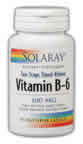 Vitamin B-6 100mg Timed Release 30 Vegetarian Caps two-stage TR from Solaray