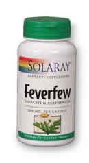 Feverfew Leaves 100ct 380mg from Solaray
