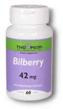 Bilberry extract 42mg 60ct 42mg from Thompson Nutritional