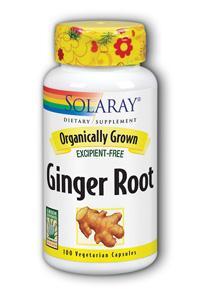 Organic Ginger Root 100ct 540mg from Solaray