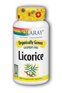 Organic Licorice Root 100ct 450mg from Solaray