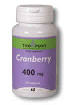 Cranberry Fruit 400mg 60ct 400mg from Thompson Nutritional