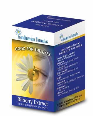 Bilberry Extract 500mg 60 caplets from SCANDINAVIAN FORMULAS