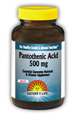 Pantothenic Acid, 500 mg 100ct from Natures Life