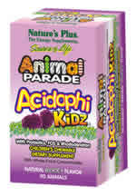 Animal Parade AcidophiKidz Berry Flavor 90 Chewable Tabs from Natures Plus