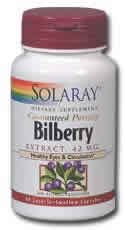 Bilberry Extract 60ct 42mg from Solaray