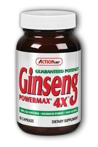 Ginseng PowerMax 4X 50ct from Action Labs