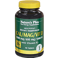 Caclium Magnesium With Vitamin D3 and K2 90 ct from Natures Plus