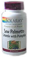 Saw Palmetto & Nettle Root with Pumpkin 90ct 780mg from Solaray