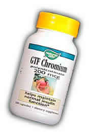 GTF Chromium 200 mcg 100 caps from NATURE'S WAY