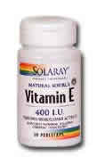E d-Alpha Tocopherol 100ct 400IU from Solaray
