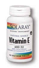 Vitamin E 100ct 400IU from Solaray