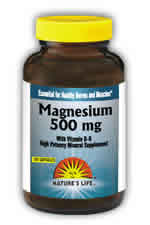 Magnesium 500 mg 100ct from Natures Life
