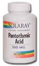 Pantothenic Acid-500 250ct 500mg from Solaray