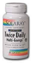 Twice Daily Multi Energy Iron-Free 60ct from Solaray