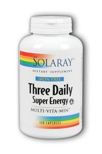 Three Daily Super Energy Iron-Free 120ct from Solaray