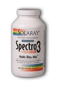 Spectro 3 Iron Free 180 ct 180ct from Solaray