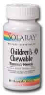 Childrens Chewable Vitamins  Minerals 60ct from Solaray