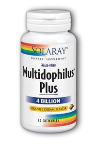 Multidophilus Plus DDS-1 Orange Cream Chewable 60ct 4bil from Solaray