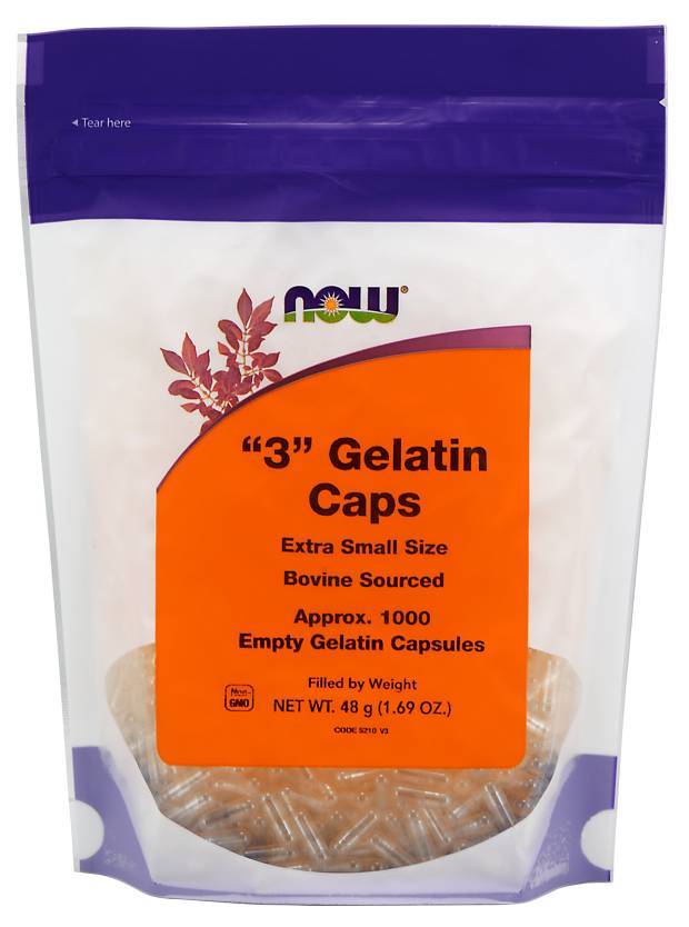 NOW: Empty Gelatin CAPS 3 1000 CAPS