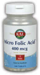 Micro Folic Acid 180ct 400mcg from Kal