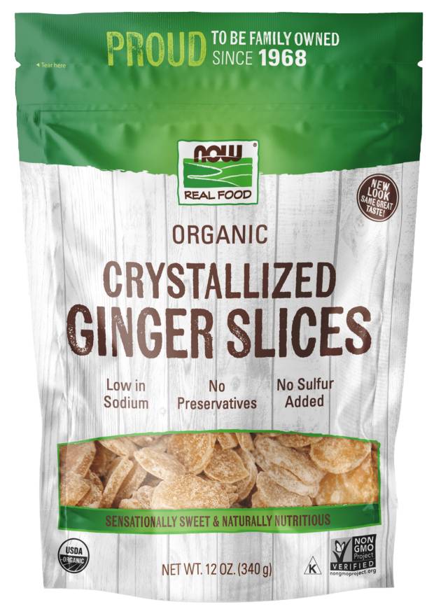 NOW: GINGER SLICES NO SULFUR 12 OZ