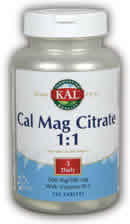 Cal Mag Citrate 1:1 120ct 500mg from Kal