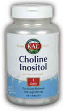 Choline/Inositol 500/500 S.R. 90ct from Kal