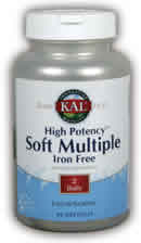 High Potency Soft Multiple Iron-Free 60 ct from Kal