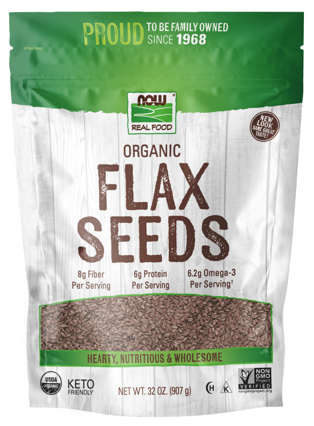 NOW: Organic Flax Seeds 2 LB