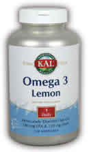 Omega-3 with Natural Lemon Flavor 120ct 1070mg from Kal