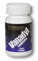 Vanadyl Sulfate 10mg 75 ct from Ultimate Nutrition