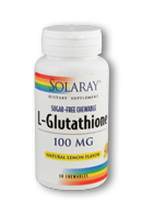 L-Glutathione Chewable 30 Loz Lemon 100mg from Solaray