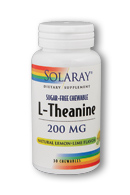 L-Theanine Chewable 30 Chw LemonLime 200mg from Solaray