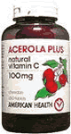 Acerola Plus Chewable 100mg Sugarless 100 tabs from AMERICAN HEALTH