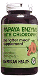 Papaya Enzyme w/Chlorophyll Chewable 250 tabs from AMERICAN HEALTH