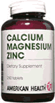 Chelated Calcium & Magnesium w/Zinc 250 tabs from AMERICAN HEALTH