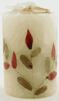 Flower Candle Pine Cylindrical 4.6 cm from AUROSHIKHA CANDLES & INCENSE