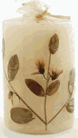 Flower Candle Vanilla Pillar 3 from AUROSHIKHA CANDLES & INCENSE